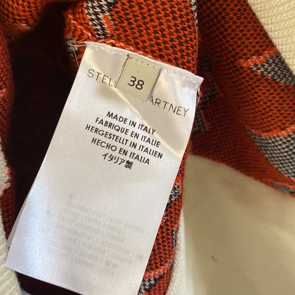 Stella McCartney Size 38 Heart Pattern Wool Blend Oversized Pullover With Pocket - Picture 6 of 8